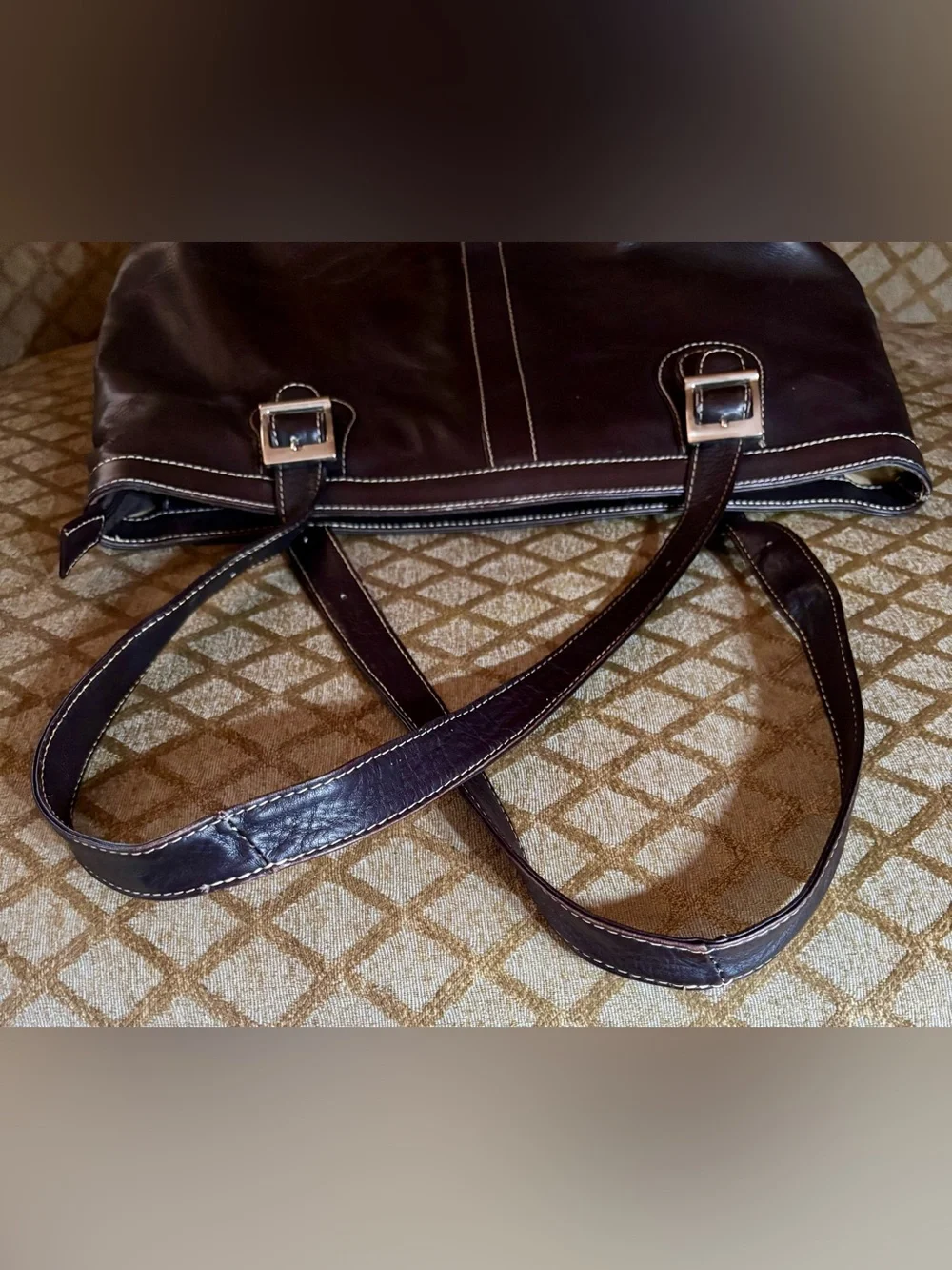 Piel Full Grain Leather Laptop Tote Bag in Brown Business Work Briefcase NWOT